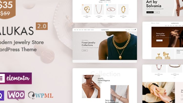 alukas - modern jewelry store wordpress theme